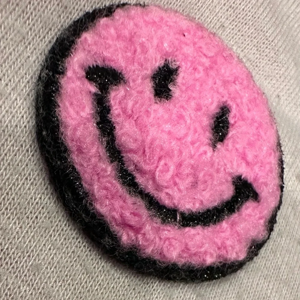 Designer From Denny’s!  Playful Smiley Long Sleeve Tee - Light Pink